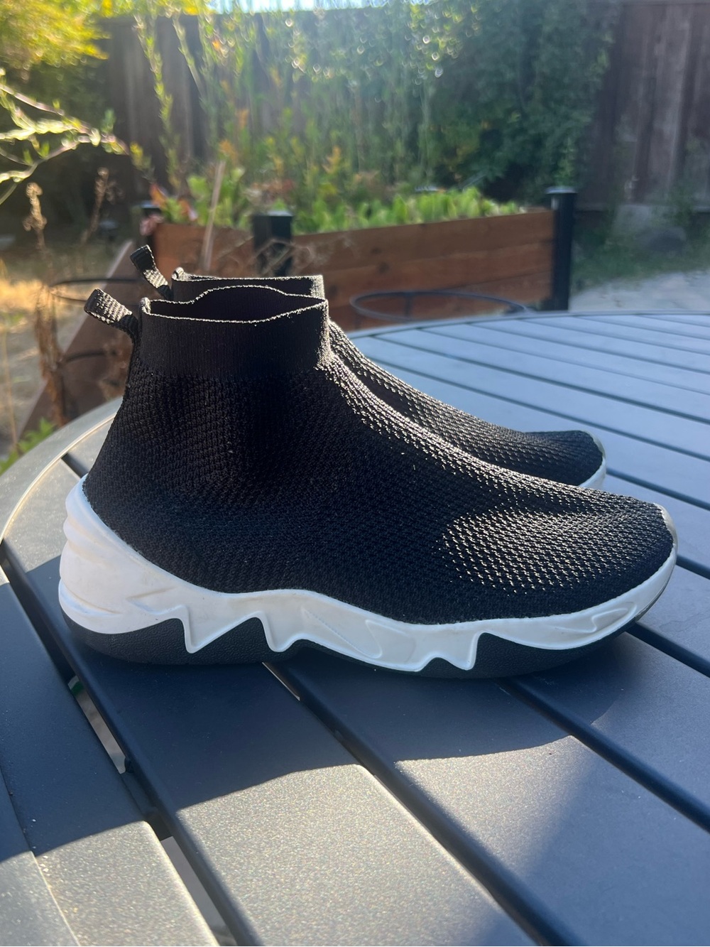 Bershka black sock sneakers